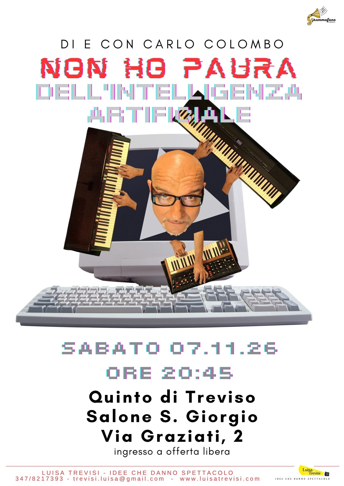 Locandina evento Non ho paura dell'intelligenza artificiale di e con Carlo Colombo a Quinto il 07 novembre 2026